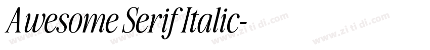 Awesome Serif Italic字体转换